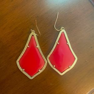 Red Kendra Scott Alex Earrings.